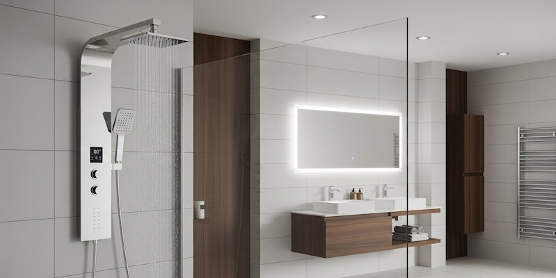 Illustration of an electric shower